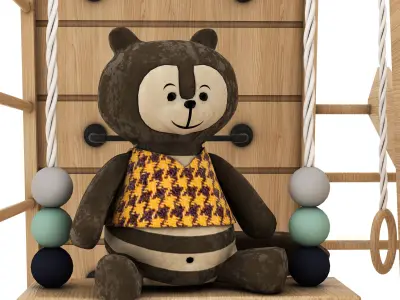 toys and furniture set  Low-poly 3D model