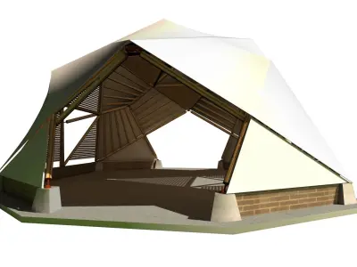 BAMBOO CANOPY D-ICO BAKED  3D model