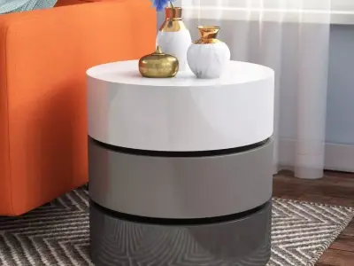 Abdallah Drum End Table Free 3D model