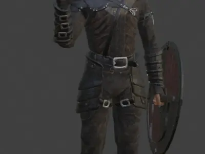 VIKING GAME CHARACHTER GAME READY 3D model