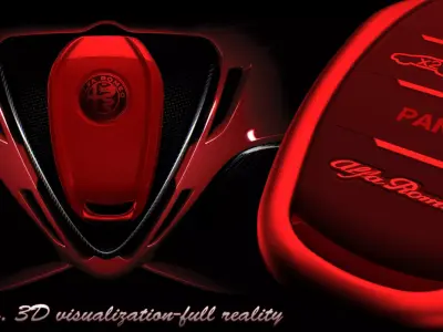 Car key - ALFA ROMEO Giulia  Stelvio 3D model