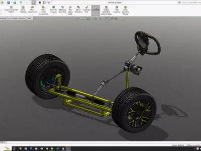  Electronic power steering system 3D model