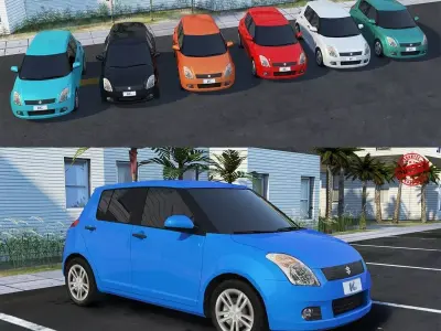 Maruti Swift Low-poly 3D model