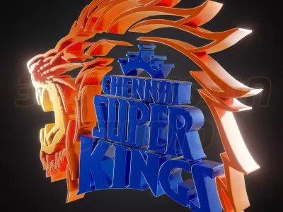 Chennai Super Kings logo emblem - Cinematic - 3D print 3D model