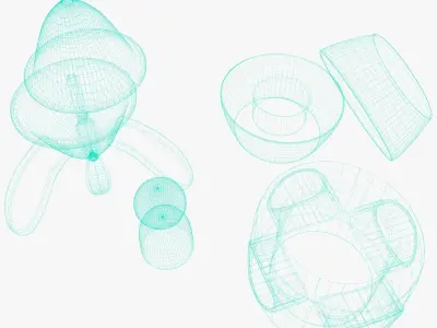 Toy Rocket Low-poly 3D model