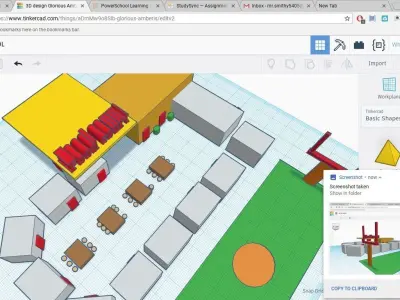 De shool Low-poly 3D model
