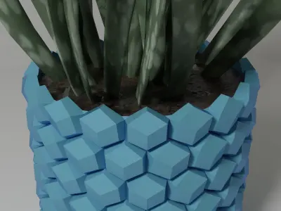 Hexagon flower pot 3D print model