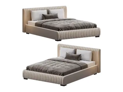 Fabric Stripe Pattern Bed 3D model