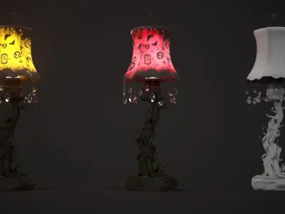 Halloween Lamp Model  Low-poly 3D model