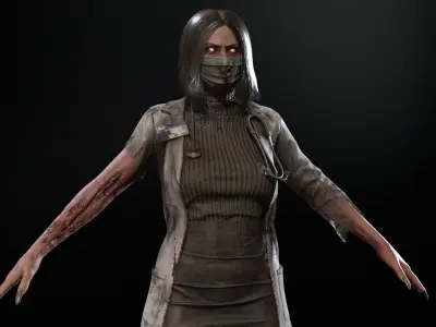 UrbanZombie8 for pack Low-poly 3D model