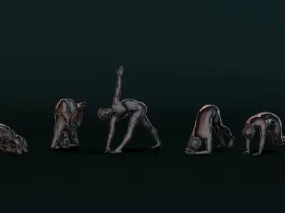 Yoga Man 04 3D model