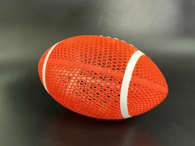 AIRLESS RUGBY BALL - FOOTBALL - STL - 3MF MULTICOLOR 3D print model