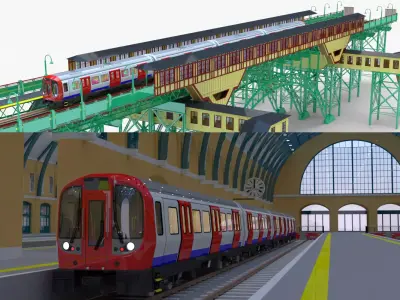 London metro stations V 3D Model Collection