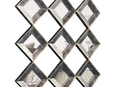 Tereza Decorative Wall Mirror ZPCD4408 3D model