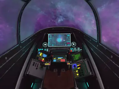 Spaceship interior Free low-poly 3D model
