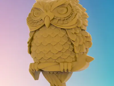 Owl 3 3D MODEL STL FILE FOR CNC ROUTER LASER 3D print model