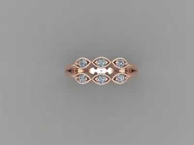 Solitaire Ring Version 1 SR60 3D model