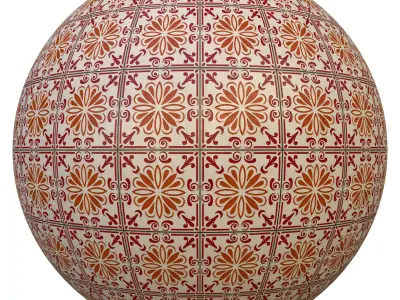 tile patterned 136-seamless-4k-pbr  3D model