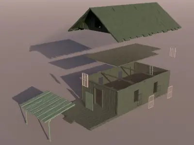 wooden house 3D print model