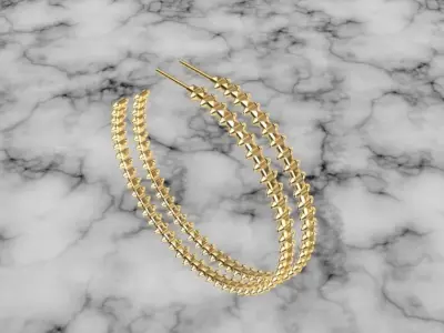 cartier earrings  Free 3D print model
