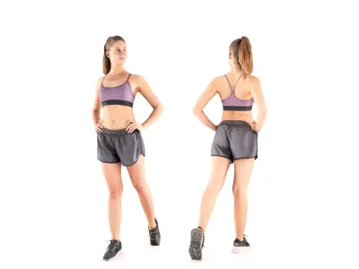 Woman sport 28 Low-poly 3D model