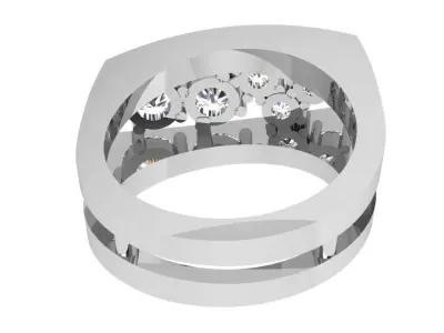 Diamond Unique Ring 4246 3D print model