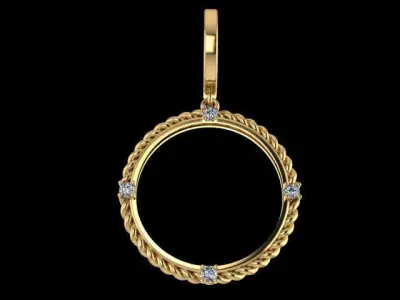 pendant and earring 3D print model