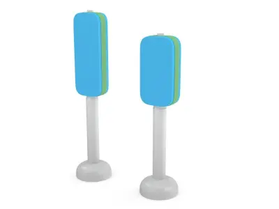 Cartoon traffic lights 3D model