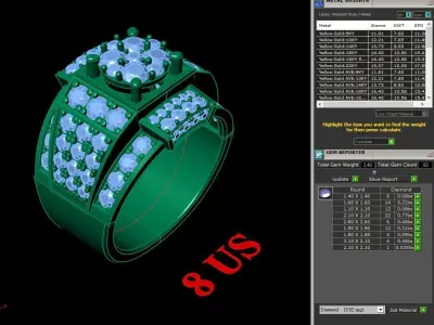 Luxury Men Rings Designs 5MR025 3D print model