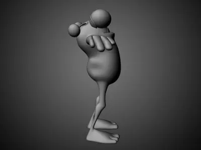 Cartoon Monster Character Dave 3D model