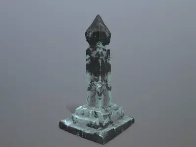ice pillar Low-poly 3D model