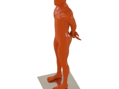 Faceless male mannequin 45 3D model