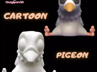 Cartoon Pigeon 3D print model