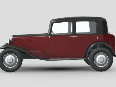 Lancia Augusta 1933 Low-poly 3D model