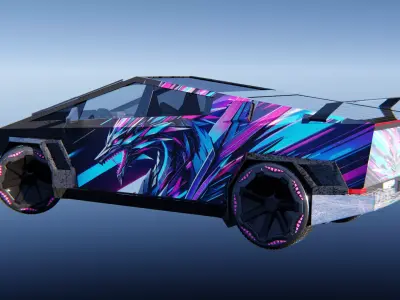 Cybertruck drift 3D model