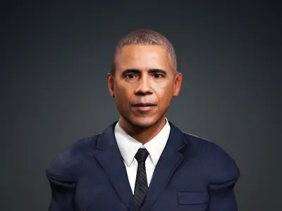 A dance model strikingly similar to US President Obama 3D model