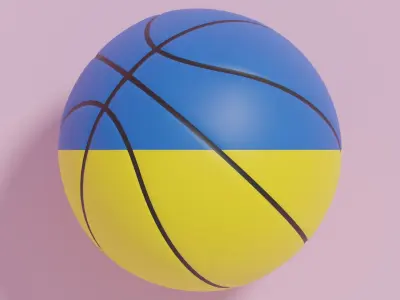 Flag Basketball Ball Collection 2 3D model