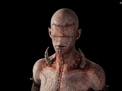 Low Poly Epic Skeleton Hell Creature Low-poly 3D model