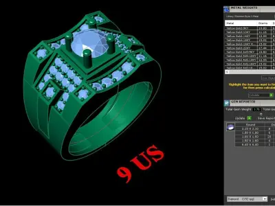Luxury Men Rings Designs 4MR007 3D print model