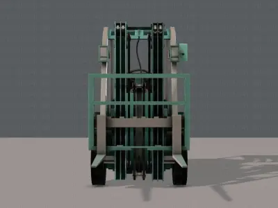 Forklift Cartoon Low-poly 3D model