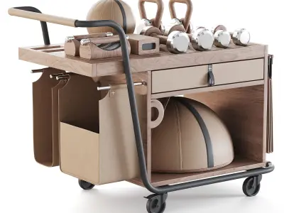 SOPHIA  SET WITH GYM EQUIPMENT 3D model