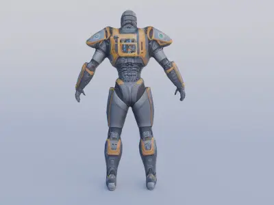 Robot  Character with Animation Free 3D model