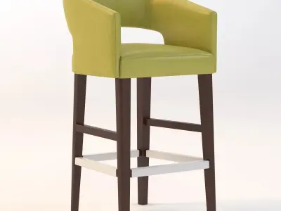 Cc-4065 Leather Barstool 3D model