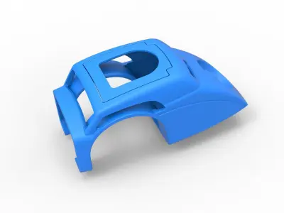 Shell of Vintage front engine dragster Version 2 Scale 1 to 25 3D print model