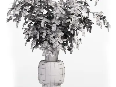 Decorative bouquet set 12 3D model