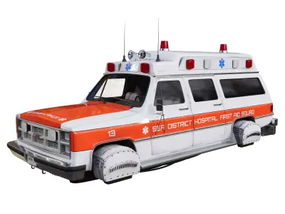 GMC Suburban Sci-Fi Ambulance 3D model