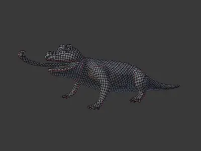 Cartoon Lizard Low-poly 3D model