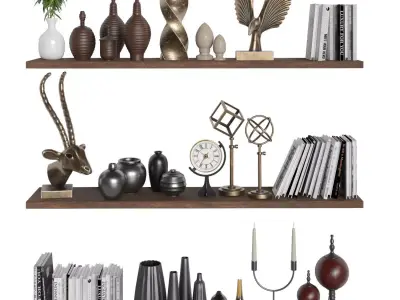 Decorative set 16 3D model get