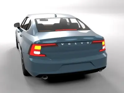VOLVO S90 LOWPOLY Low-poly 3D model