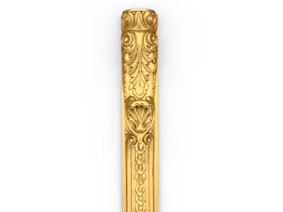 Classic decor ornament carved 03  3D model